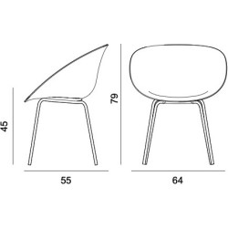 Chaise Mat – Avec accoudoirs – Intérieur rembourré - Normann Copenhagen