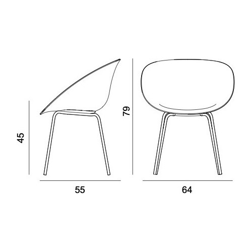 Mat Chair – With armrests – Front upholstered - Normann Copenhagen