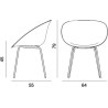 Mat Chair – With armrests – Front upholstered - Normann Copenhagen