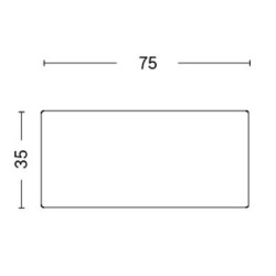 75x35cm - banc CPH Deux 215 - HAY