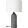 Small Gravity table lamp – Grey marble + White lampshade - Gubi