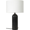 Small Gravity table lamp – Black marble + White lampshade - Gubi