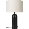 Small Gravity table lamp – Black steel + Canvas lampshade - Gubi