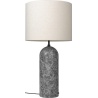 Gravity XL Low, floor lamp – Grey marble + Canvas lampshade - Gubi