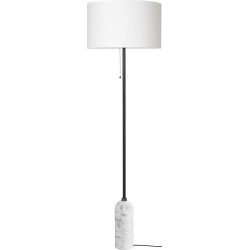 Lampadaire Gravity – Marbre blanc + Abat-jour blanc - Gubi