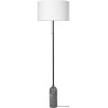 Gravity floor lamp – Grey marble + White lampshade - Gubi