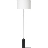 Lampadaire Gravity – Acier noir + Abat-jour blanc - Gubi