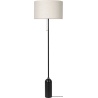 Gravity floor lamp – Black steel + Canvas lampshade - Gubi