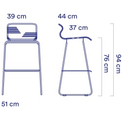 Tabouret Haut Panton One - Montana