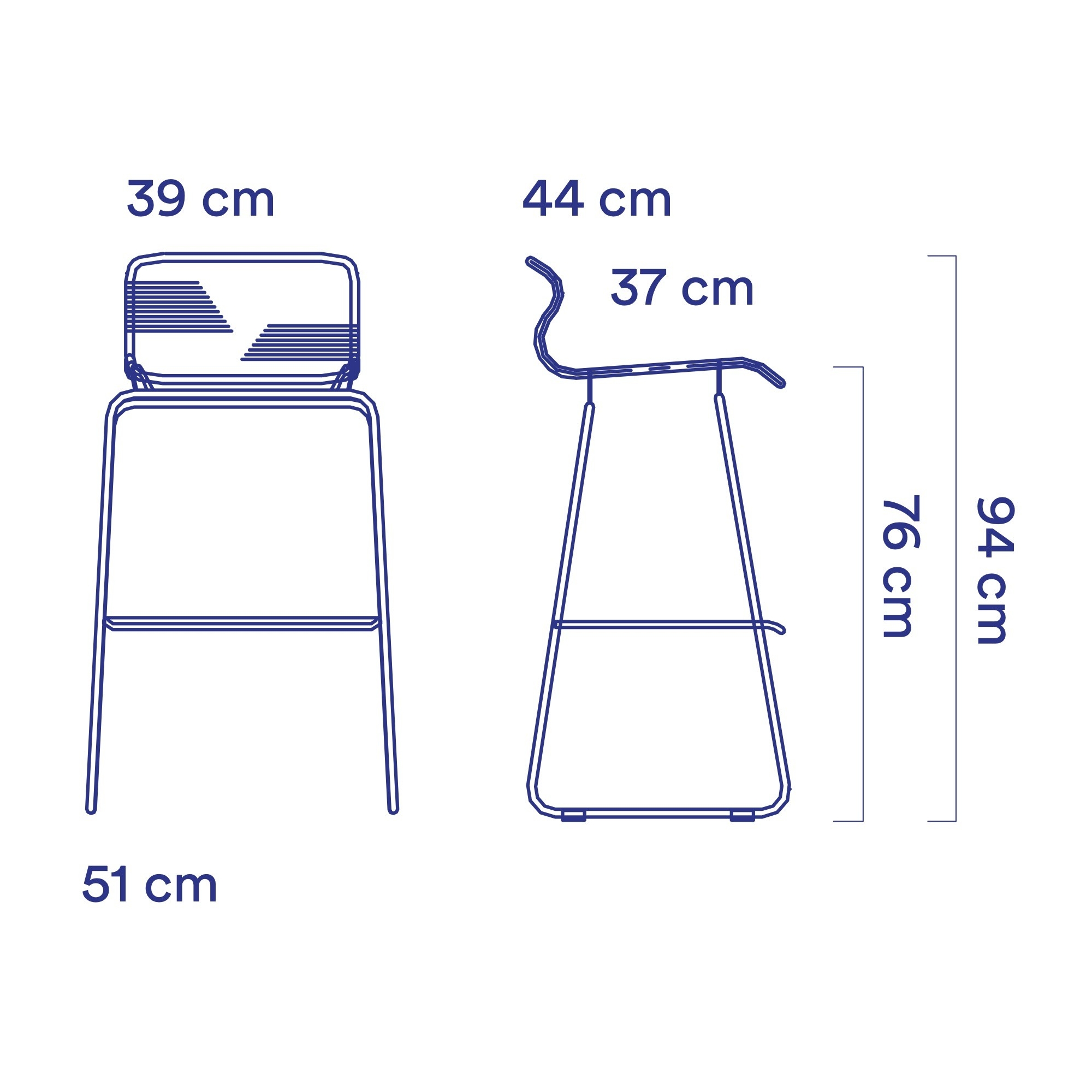 Tabouret Haut Panton One - Montana