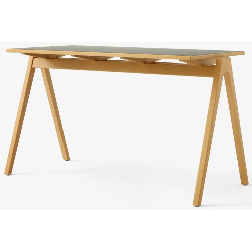 Daystak Table – Beech + Fenix Nano Verde Comodoro laminate - &Tradition