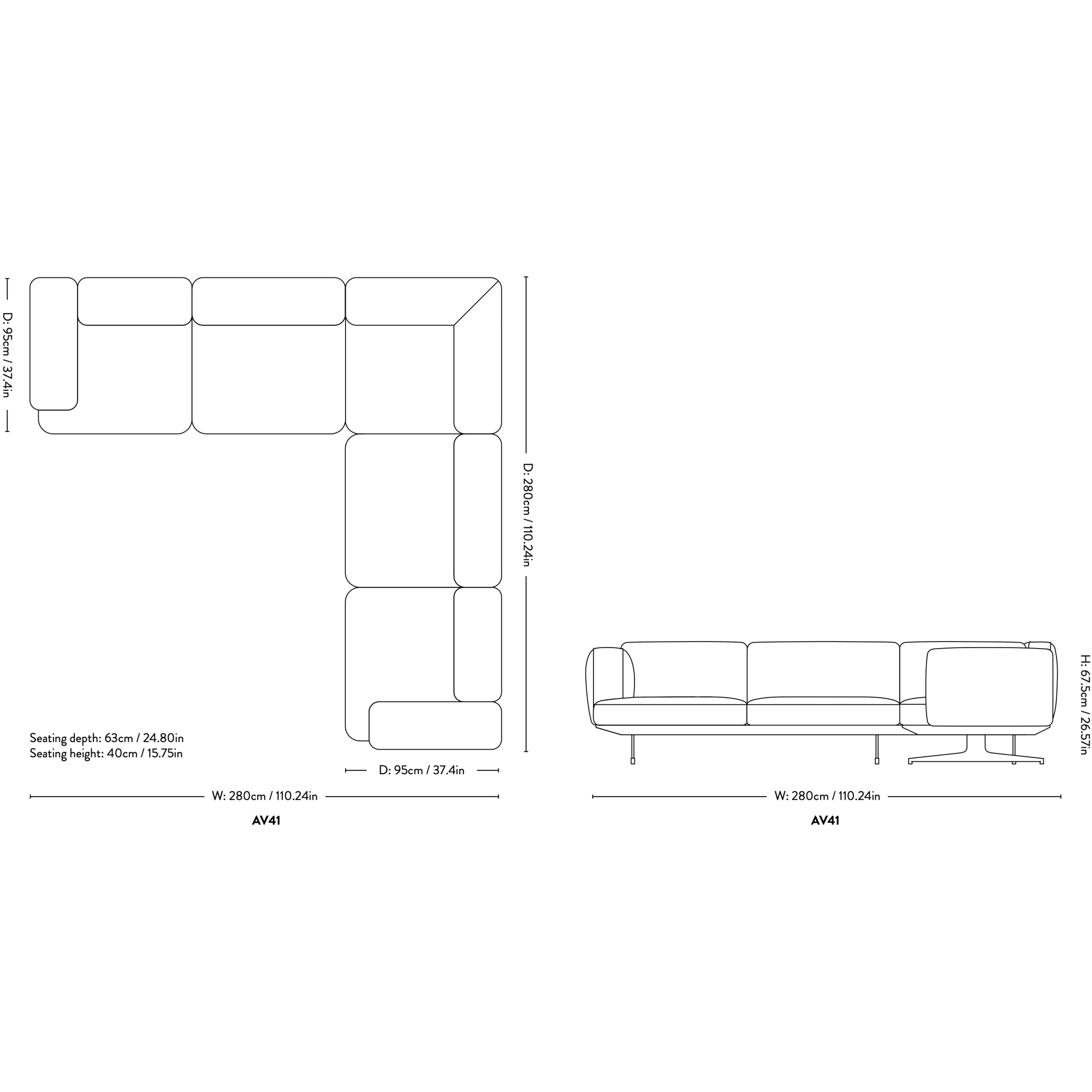 Sofa INLAND AV41 - &Tradition