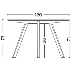 Table CPH25 – Ø120 x H73 cm - HAY