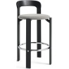 REY bar stool – Deep black + Steelcut trio 124 - HAY