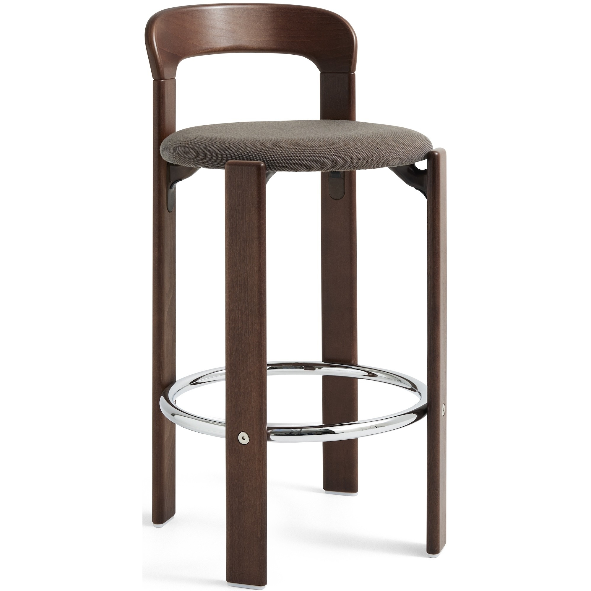 Tabouret de bar REY – Marron umber + Steelcut trio 376 - HAY