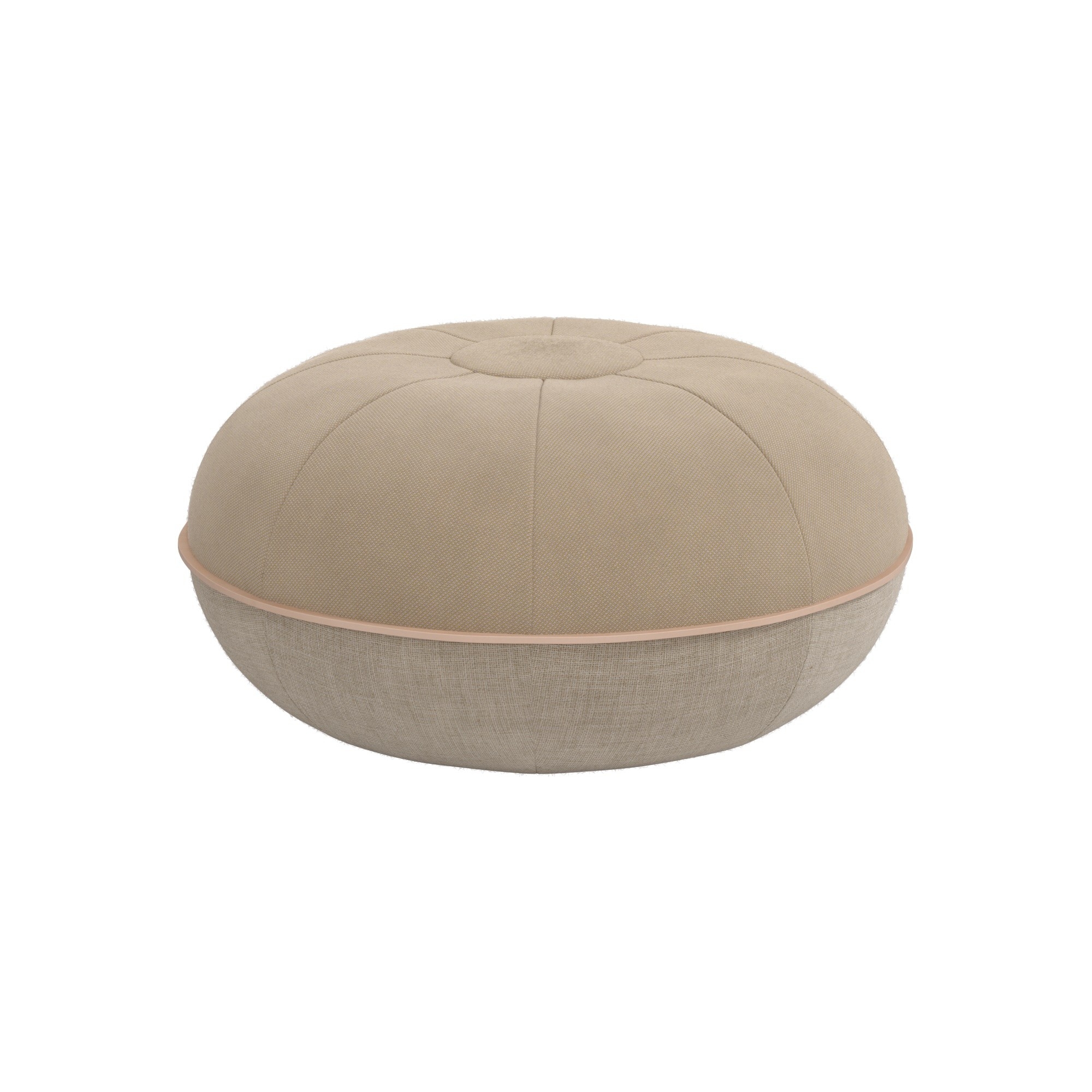 Fritz Hansen Pouf – Ø50 x H24 cm – Steelcut 236 / Natural Linen