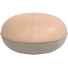 Fritz Hansen Pouf – Ø50 x H24 cm – Natural leather / Natural Linen