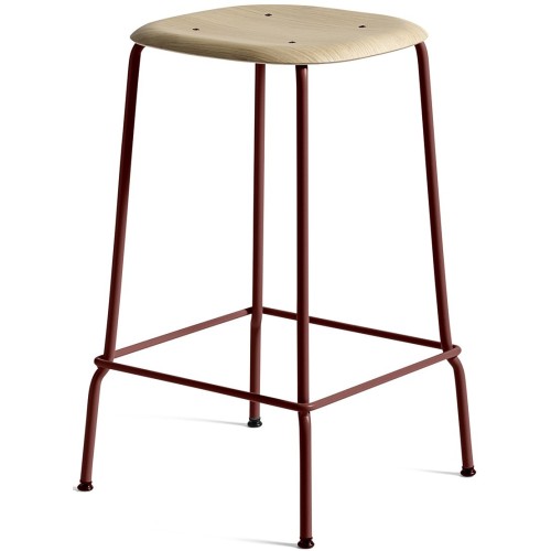 D.L - oak/fall red metal legs - Soft Edge 80 barstool - 65cm - 20%