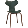 Grand Prix chair Special Edition – Wood legs – Walnut + Forest green Pure leather - Fritz Hansen