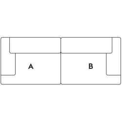 Connect – Canapé 2 places – Combinaison 1 (module A+B) - Muuto