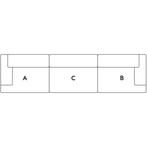 Connect – 3-seater sofa – Combination 1 (module A+C+B) - Muuto