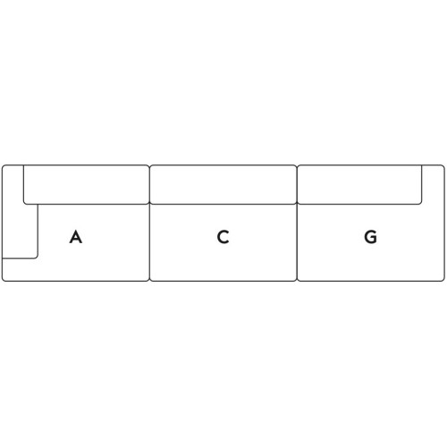 Connect – 3-seater sofa – Combination 2 (module A+C+G) - Muuto