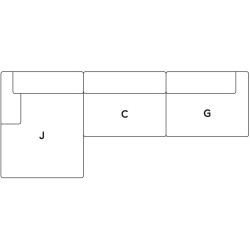 Connect – 3-seater sofa – Combination 3 (module J+C+G) - Muuto