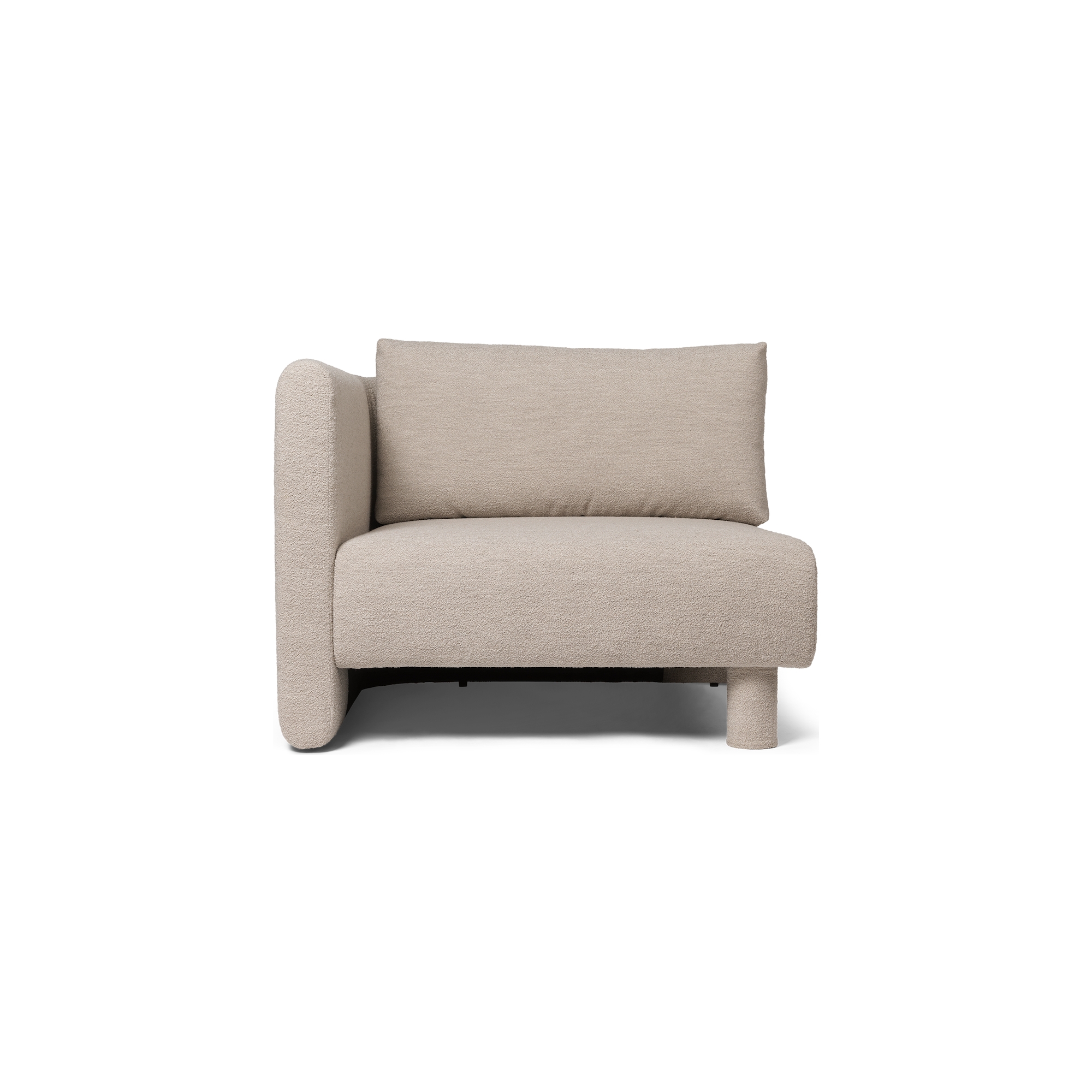 Dase sofa – Left armrest module – Soft Bouclé Natural - Ferm Living