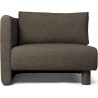 Dase sofa – Left armrest module – Soft Bouclé Dark brown - Ferm Living