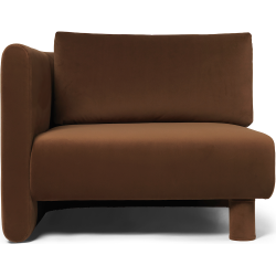 Dase sofa – Left armrest module – Rich Velvet Soft Brown - Ferm Living