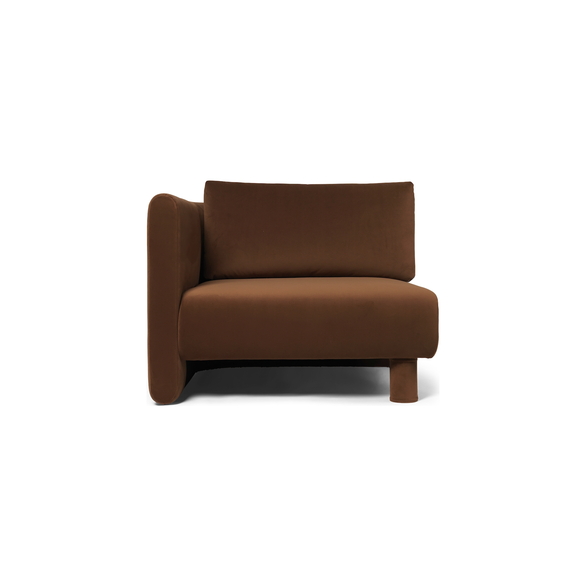 Canapé Dase – Module accoudoir gauche – Rich Velvet Soft Brown - Ferm Living