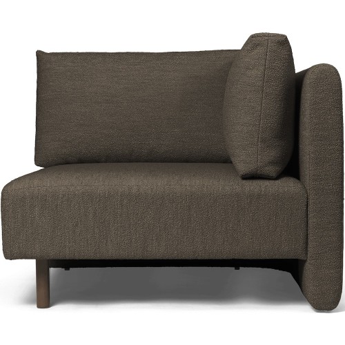 Dase sofa – Right armrest module – Soft Bouclé Dark Brown - Ferm Living