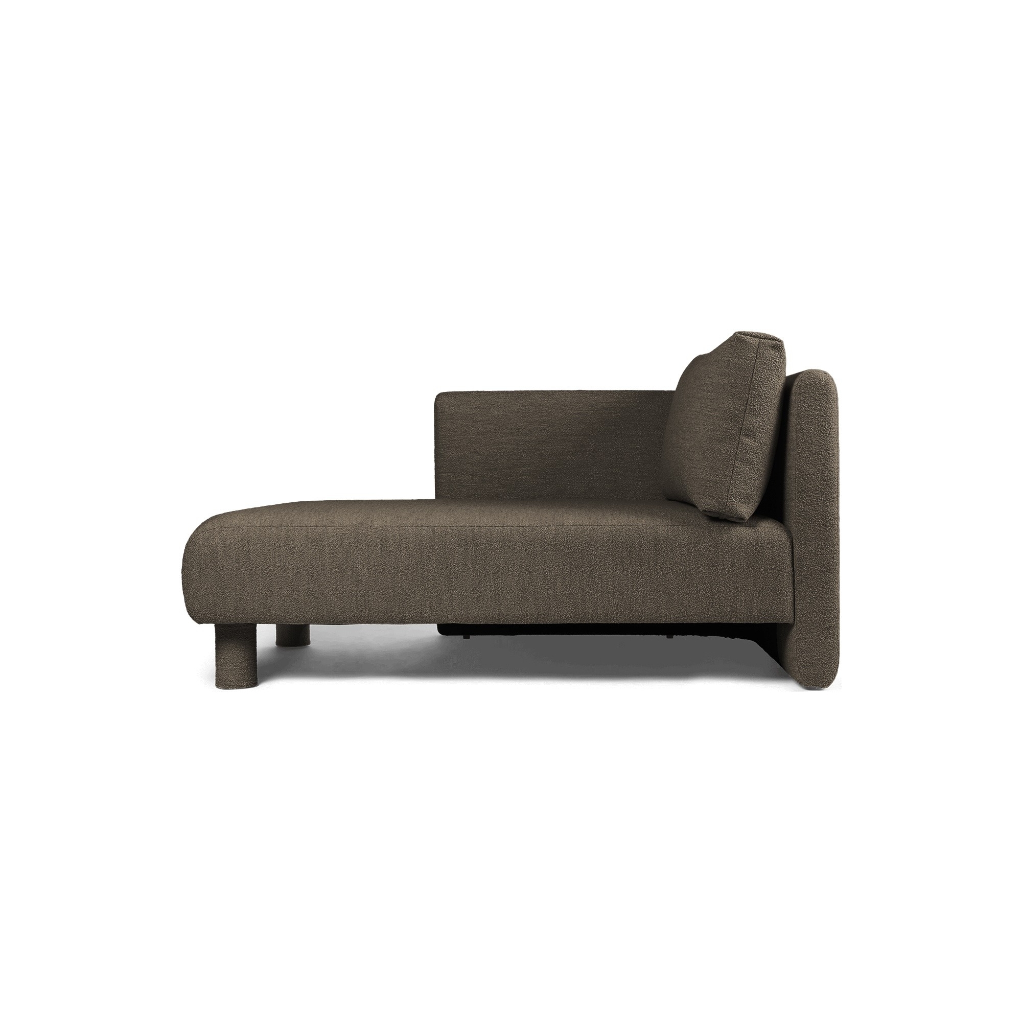 Canapé Dase – Chaise longue gauche – Soft Bouclé Dark Brown - Ferm Living