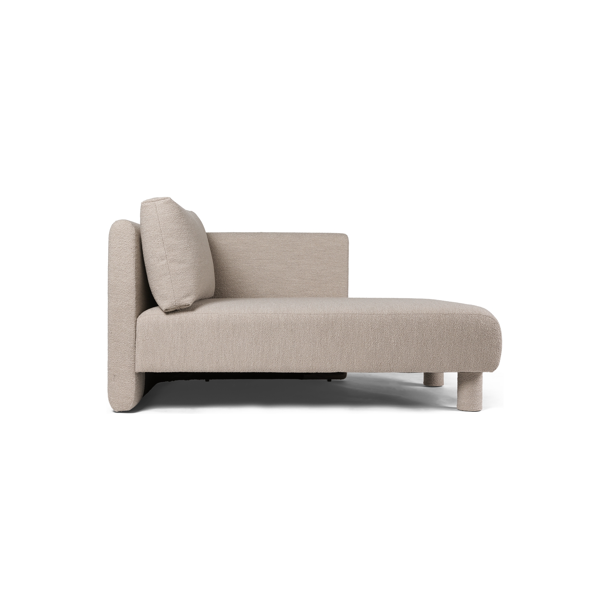 Dase sofa – Right chaise longue – Soft Bouclé Natural - Ferm Living