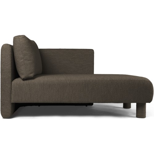 Dase sofa – Right chaise longue – Soft Bouclé Dark Brown - Ferm Living