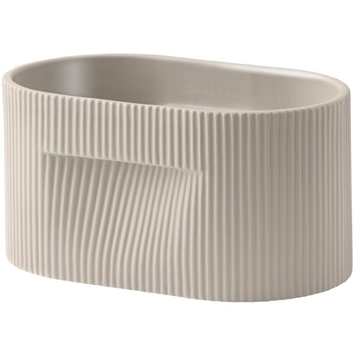 Ridge Planter – 22,5 x 15 x H13cm – Beige - Muuto