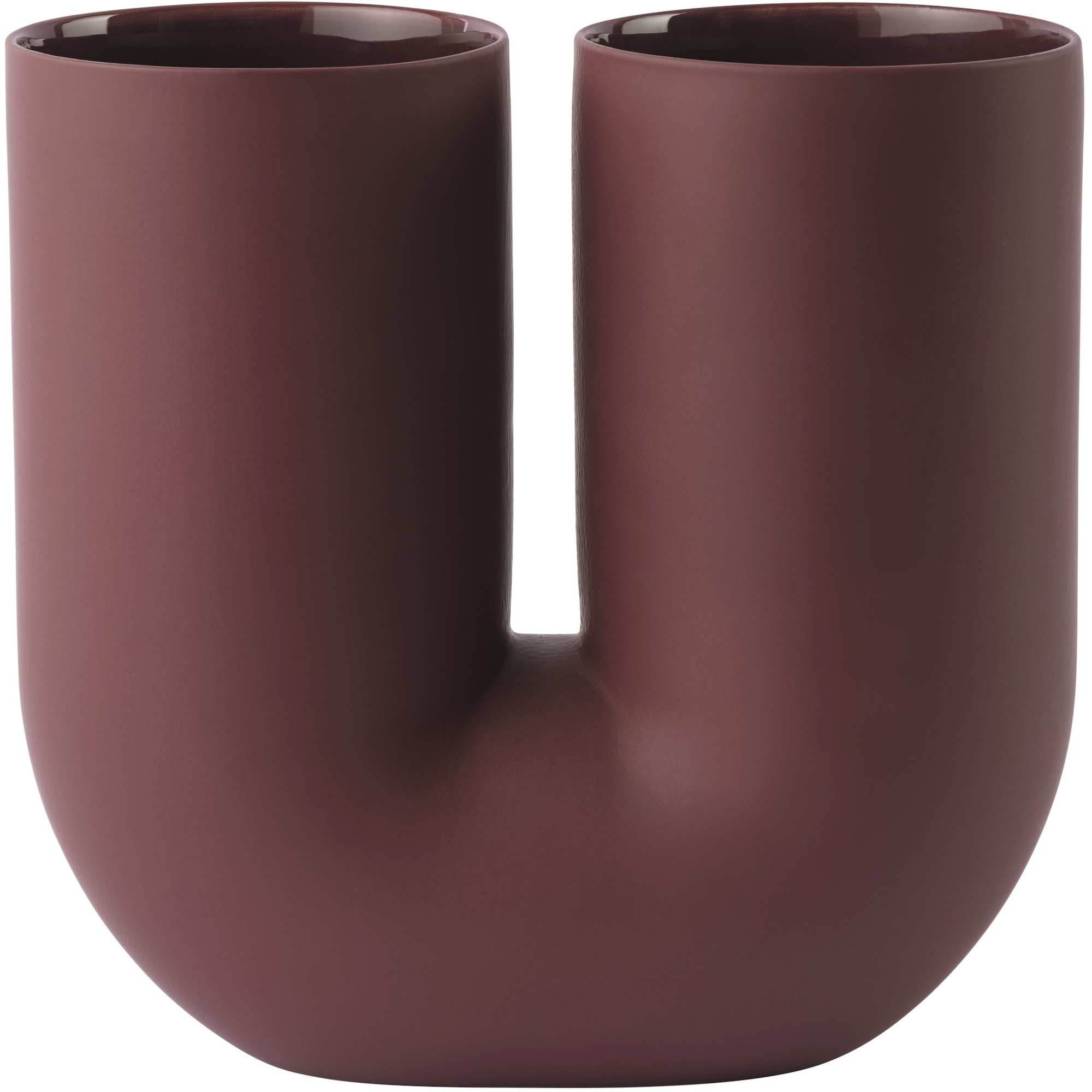 Kink vase – 27,4 x H26,3 cm – Deep red - Muuto