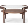 Sideways RF1905 Coffee table – Oiled walnut + White marble - Carl Hansen & Søn