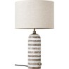 Small Gravity table lamp – Grey and White marble + Canvas lampshade - Gubi