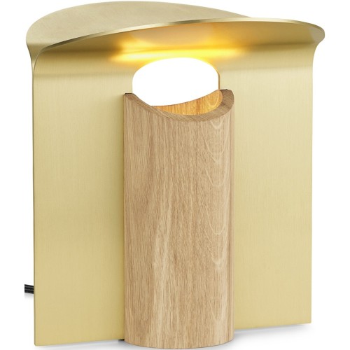 RF200 Petal lamp – Brass + Oiled oak - Carl Hansen & Søn