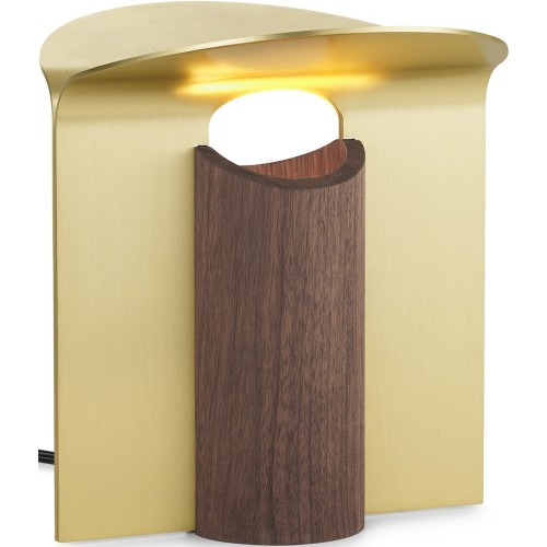 RF200 Petal lamp – Brass + Oiled walnut - Carl Hansen & Søn