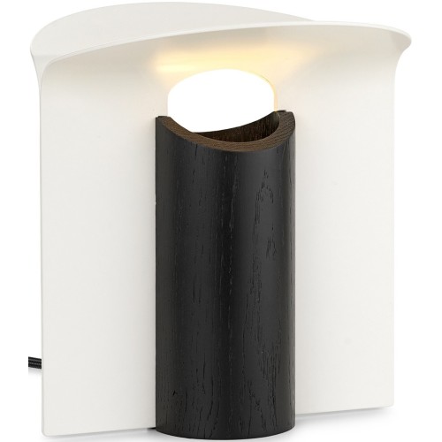 Lampe Petal RF200 – Aluminium Blanc + Chêne noir - Carl Hansen & Søn