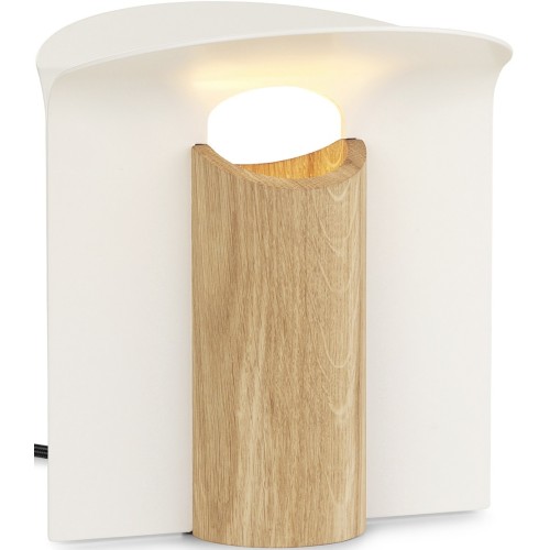 RF200 Petal lamp – White Aluminium + Oiled oak - Carl Hansen & Søn