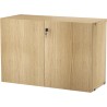 Cabinet with lock – oak – W78xD32xH52 cm - String Furniture