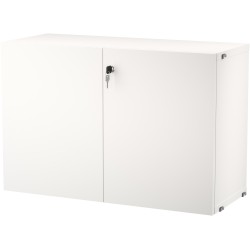 Cabinet with lock – white – W78xD32xH52 cm - String Furniture