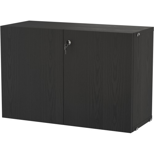 Cabinet avec serrure – frêne teinté noir – L78xP32xH52 cm - String Furniture