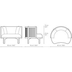 Fauteuil Sideways RF1904 - Carl Hansen & Søn