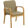 Armchair 45 – Spectrum Leaf leather + Honey stained birch + Rattan armrests - Artek