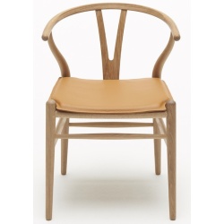 Galette d'assise - cuir marron doré Loke 7050 - pour CH24 - Carl Hansen & Søn