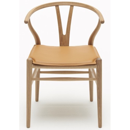 Galette d'assise - cuir marron doré Loke 7050 - pour CH24 - Carl Hansen & Søn